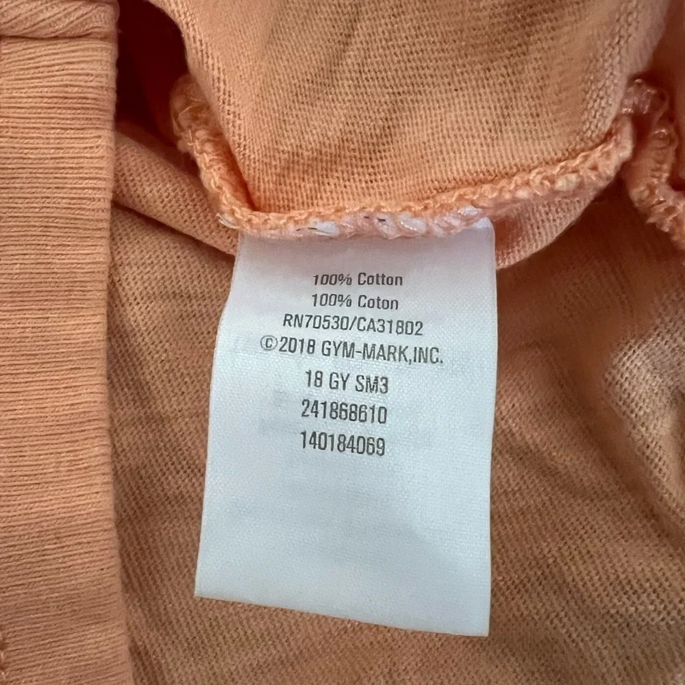 Gymboree 3-6 month baby light orange “Cool Kid Here” short sleeve onesie